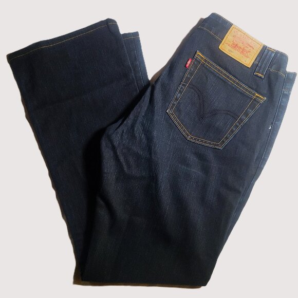 Levi's 525 "Nouveau Downtowner" Dark Wash Boot Cut Jeans - Size 10/L-M - Picture 2 of 13